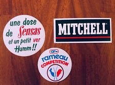 Lot of 3 stickers sticker fishing reel MITCHELL rod BRANCH SENSAS fish