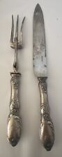 antique silver cutlery minerva hallmark 2 pieces/6827V5
