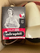 Vintage Cira 1960's Philips Red Infraphil Heat Ray Lamp Model #7529