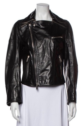 Dsquared2 leather biker jacket - leather,