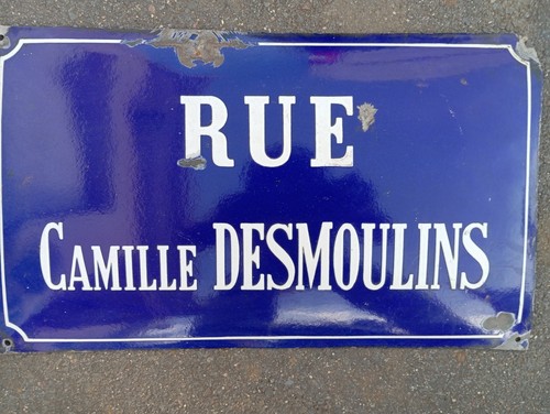 Ancienne plaque rue - plaque, de