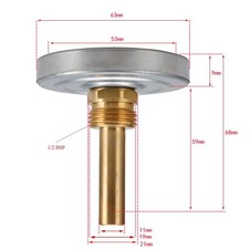 Thermomètre métal or