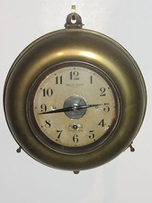 02C38 ANCIENNE HORLOGE MURAL BULLE - CLOCK  ART DÉCO 1930 INDUSTRIEL LOFT USINE 