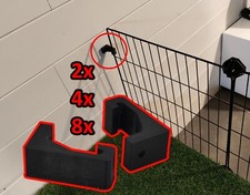 fixation grillage pour Cage à lapin fastener for rabbit cage mesh wall bracket