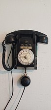 Vintage Bakelite Black Wall Phone 