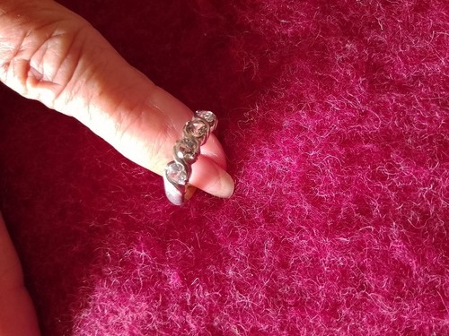 Bague ancienne blanc - or,