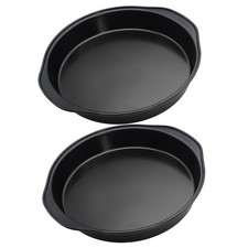  2 PCS Moule À Gâteau Plaque Pizza Pour Four Boulangerie Carbone En Acier