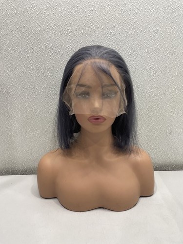 Dark gray human hair blend - human,