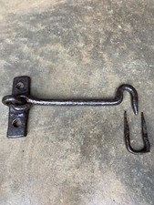 Ancien crochet 27 cm, en fer  pour porte volet grille,ferrure serrure penture