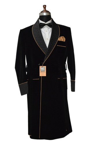 Manteau long noir pour hommes - long,