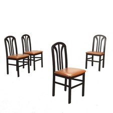 Groupe de 4 Chaises Cuir
