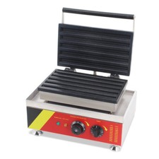 USED 5 PCS Portable Commercial Electric Nonstick Waffle Churros Maker 110V