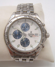 FESTINA CHRONOGRAPH WRIST WATCH WORKING STAINLESS NICE DIAL