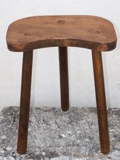 -ANCIEN TABOURET BANC TRIPODE BOIS BANC DE BERGER DE TRAITE ou AUTRE déco XXe  D