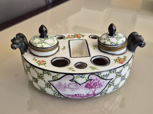 Encrier double porcelaine - encrier,