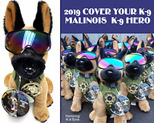 Belgian Malinois-K9  MWD, Police, SAR, Vest, Badge & Googles