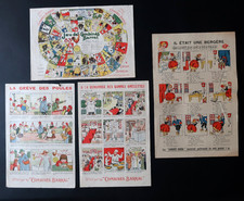 Combinés Barral Jeu de l'Oie Publicitaire + 3 Planches Poulet Oeuf Cuisine