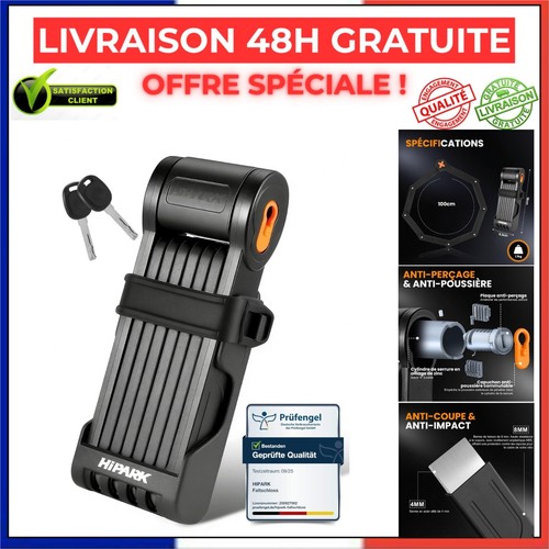 Antivol vélo pliable hipark - vélo,