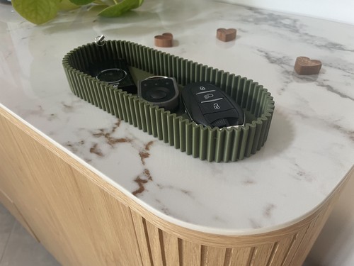 Vide poches ovale design vert - ovale,