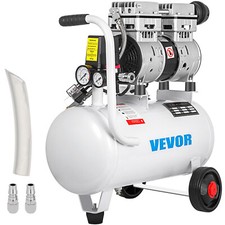VEVOR Compresseur d'Air Sans Huile 25L Silencieux à Air Comprimé 750W 1440tr/min