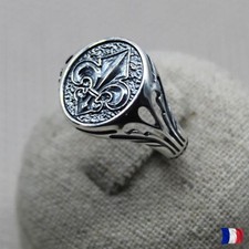 Chevalière Argent 925 Fleur