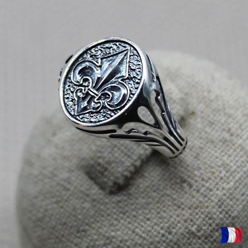 Chevalière argent 925 fleur - chevalière,