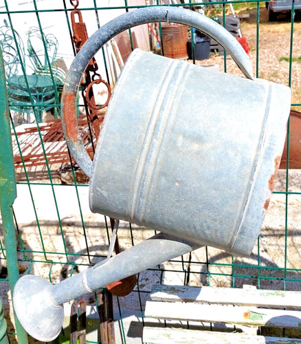 Ancien arrosoir zinc - en,