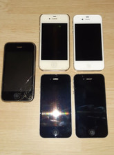 LOT APPLE - 5 x IPHONE ANCIEN VINTAGE - VENDU HS - EN L'ETAT - OU POUR PIECES