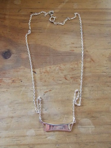 Collier argent 925 plaque - en,