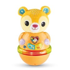 VTech - Bonbon, Mon Ourson Culbuto, Ours en Peluche Rigolo Qui Tourne et Basc...