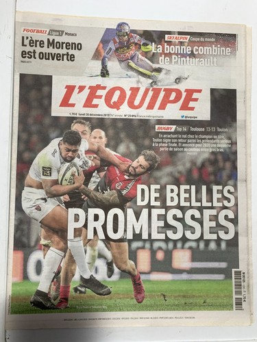 Equipe journal 12 2019 - l'equipe,