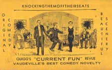 Quigg's Current Fun Revue Vaudeville Theatre Ad Vintage Postcard AA48327