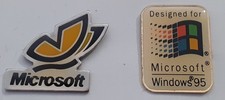 lot of 2 computer pins microsoft computer