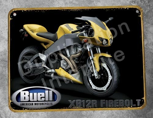 Plaque métal vintage buell - plaque,