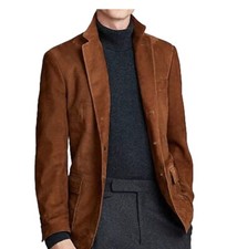Blazer homme en cuir suédé