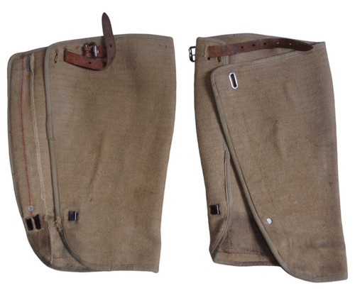 Paire guêtres toile - de, en
