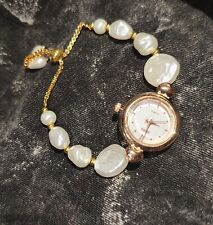 Vintage Or Perle pour Femmes Montre, Délicat Montre,Minimaliste Montre,Vintage