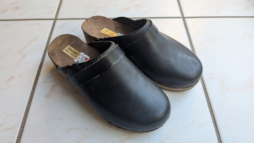 Sabots vintage bois cuir - sabots, en