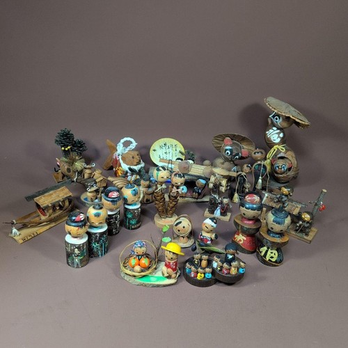 Lot mini poupées - mini, kokeshi