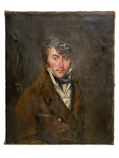 Ancien Tableau HST Portrait