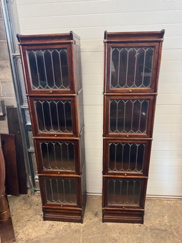 Pair leaded door oak - oak, barrister