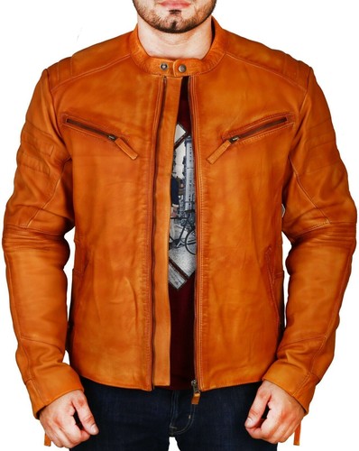 Hommes marron veste - cuir, main