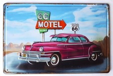 PLAQUE  MOTEL ROUTE 66  / DECO