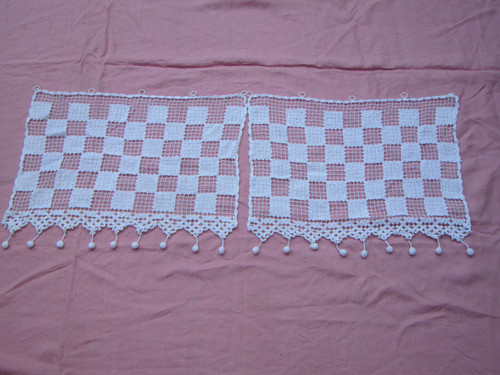 Paire rideau ancien filet - paire,