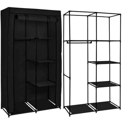 Armoire textile noire mira - armoire,
