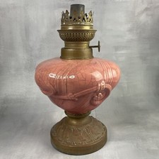 Lampe à pétrole en faïence