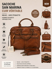 Sacoche Cuir SAN MARINA Cognac