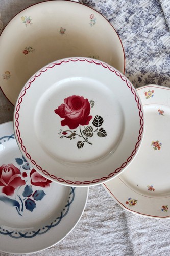 Assiettes plates vintage - 4,
