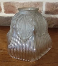 Ancien Globe Tulipe  art déco  en verre et verre depoli pour Lampe Lustre