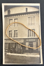 CARTE PHOTO CPA Saône-et-Loire CHAUFFAILLES Devanture HÔTEL de La PAIX M GUENEAU